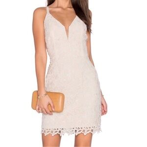 NWT Greylin Lace Cream & Gold Crochet Dress Size Medium Anthrpology Retail $170